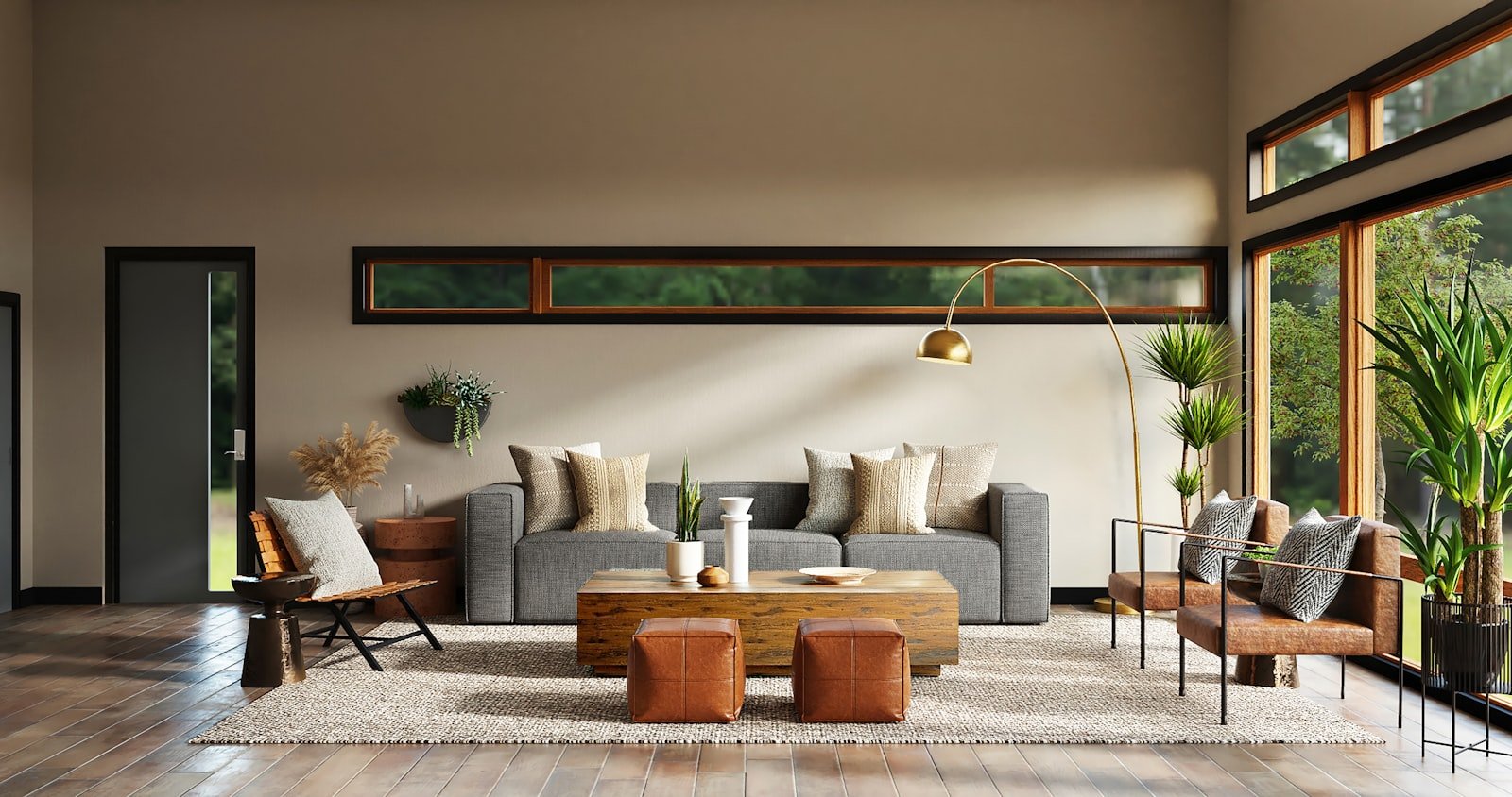 Modern living room interior designed by Tiwari Interiors, Bhopal